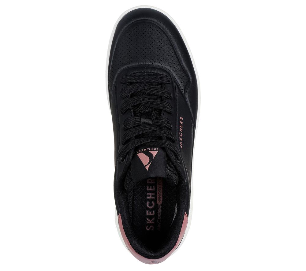 Women Skechers Uno Court - Fast Break Sneakers Black  USA |  1384-GLUYF
