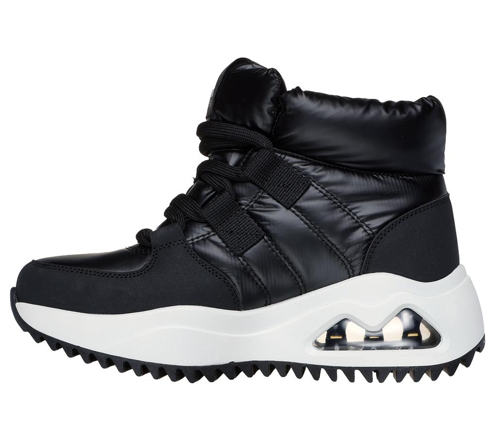 Women Skechers Uno Peaks - Moon Puffz Lace Up Shoes Black  USA |  4871-LTQHA