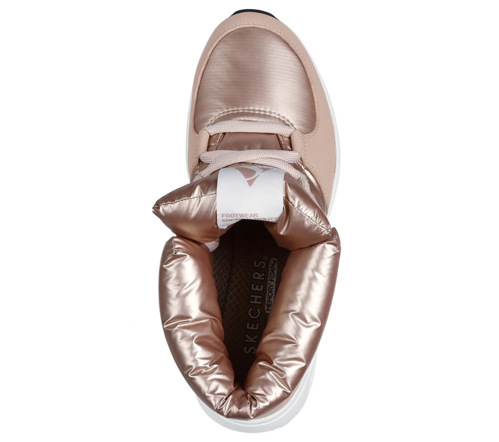 Women Skechers Uno Peaks - Moon Puffz Sneakers Champagne Silver  USA |  1269-KTGXN