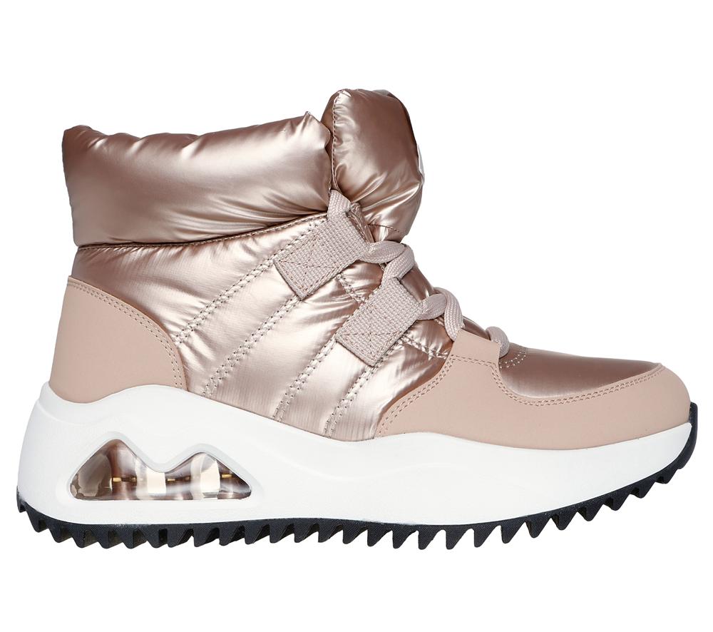 Women Skechers Uno Peaks - Moon Puffz Sneakers Champagne Silver  USA |  1269-KTGXN