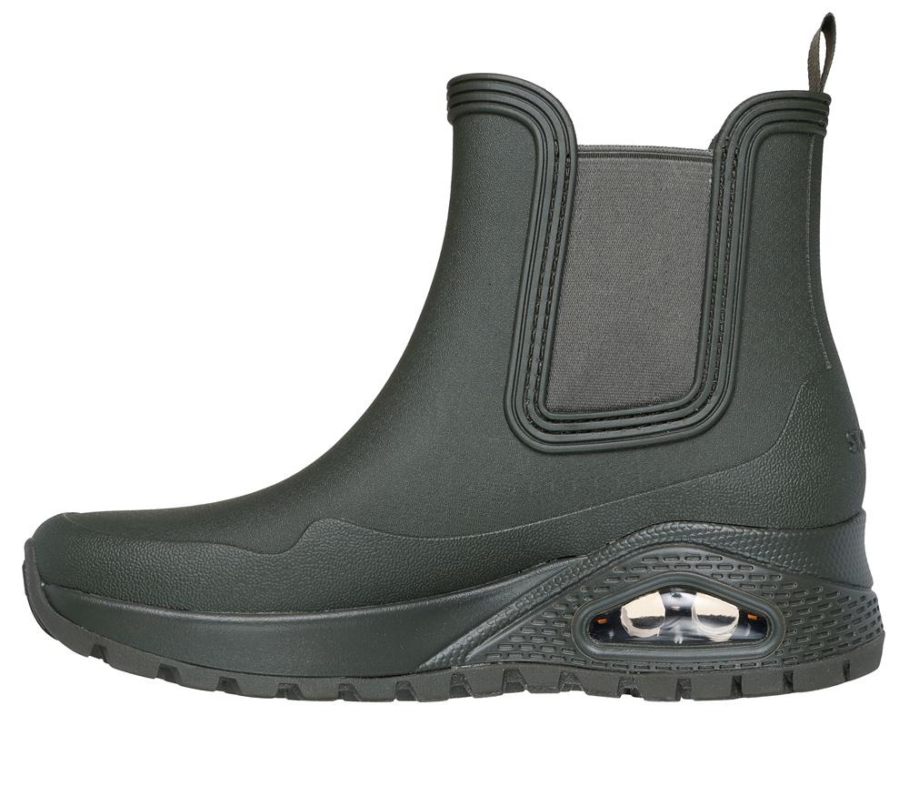 Women Skechers Uno Rugged - Dancing N The Rain Boots Olive  USA |  0241-ZFIKD