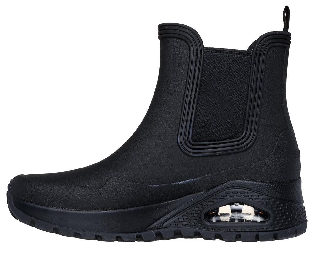 Women Skechers Uno Rugged - Dancing N The Rain Boots Black  USA |  7836-QHCYZ
