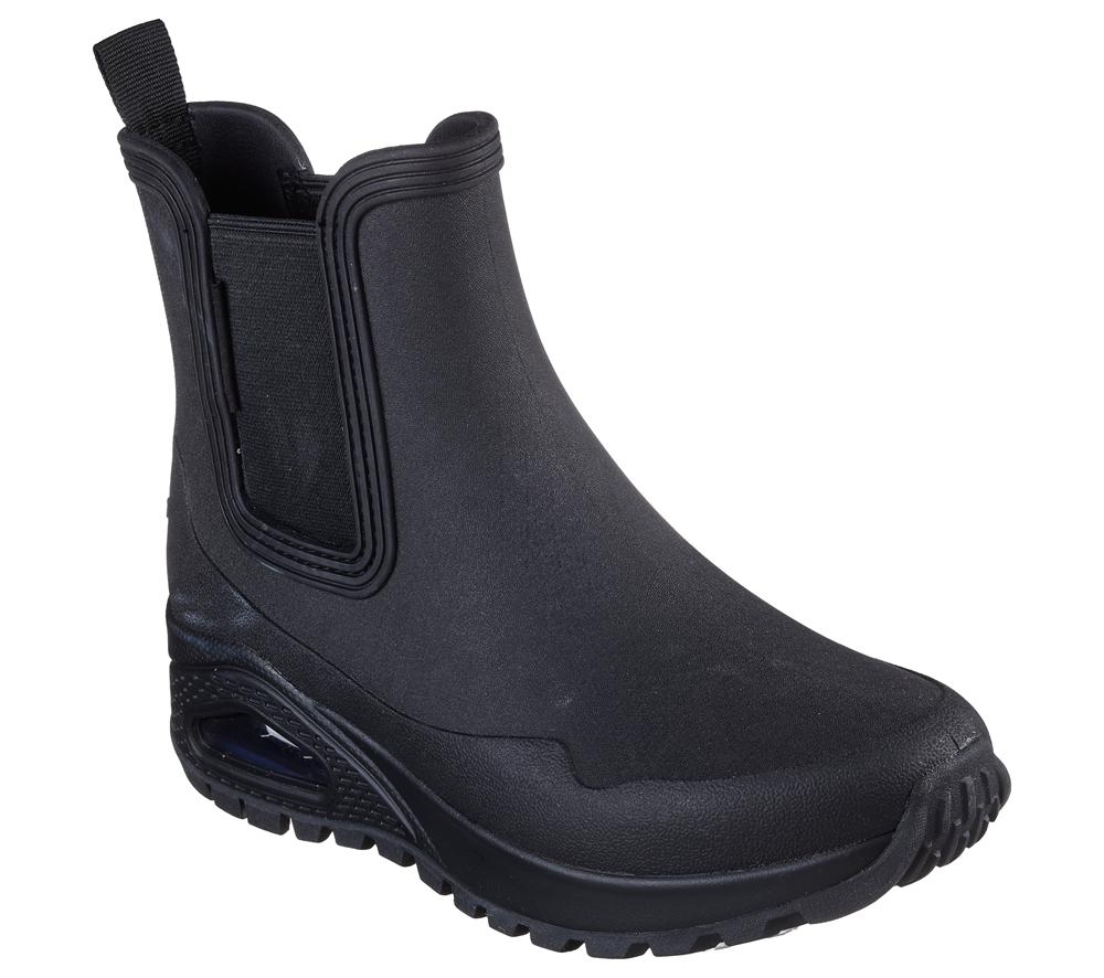 Women Skechers Uno Rugged - Dancing N The Rain Boots Black  USA |  7836-QHCYZ