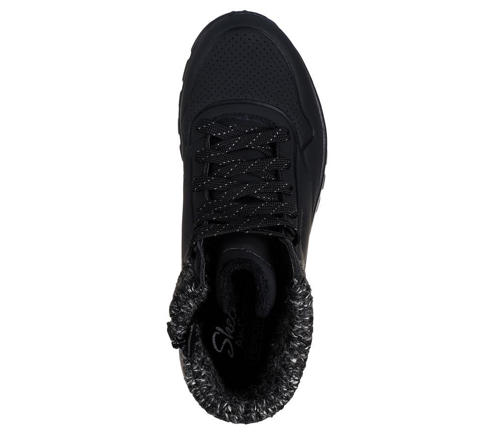 Women Skechers Uno Rugged - Darling Days Boots Black  USA |  9870-UVHJC