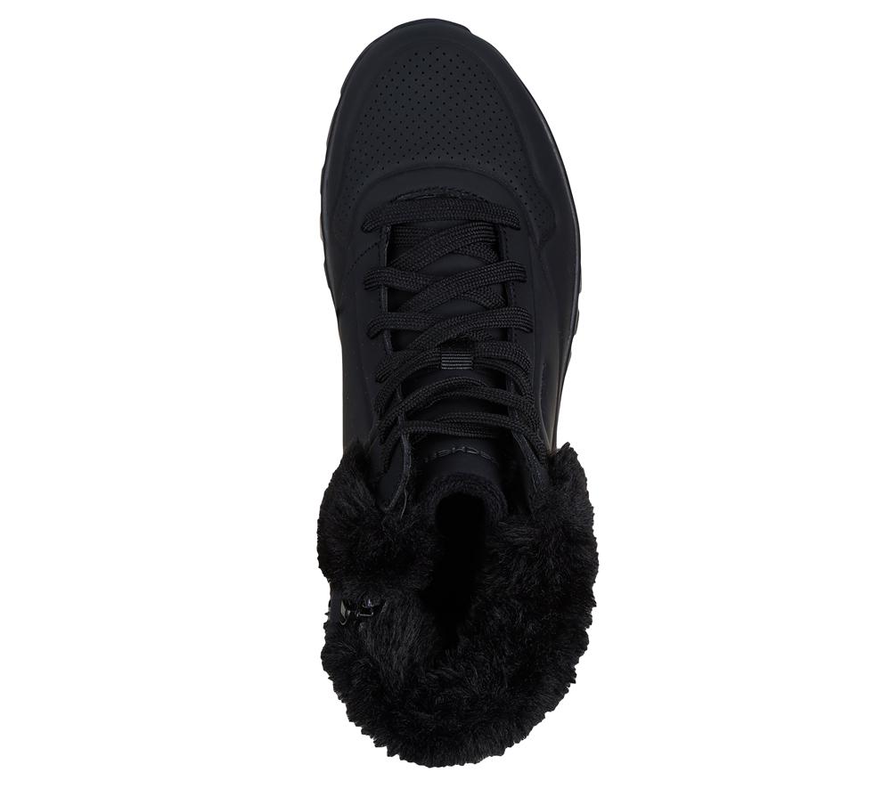 Women Skechers Uno Rugged - Fall Air Boots Black  USA |  9713-CBRES