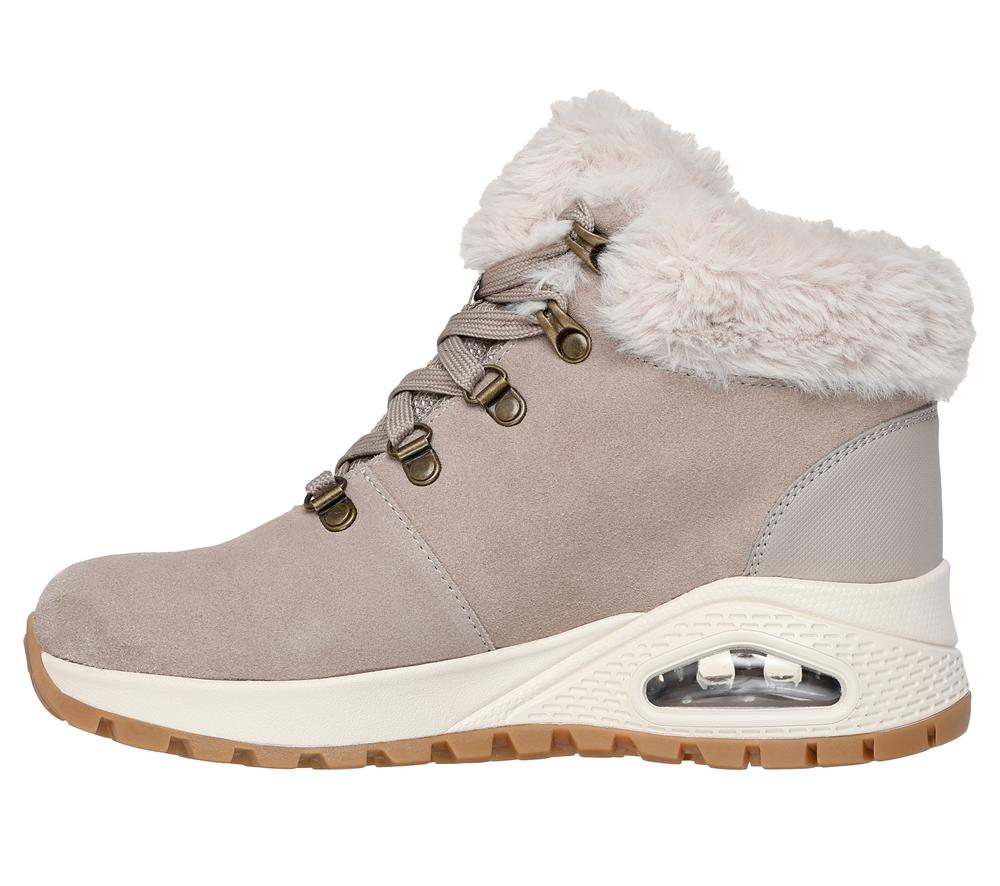 Women Skechers Uno Rugged - Moonlight Ridge Lace Up Shoes Taupe Brown  USA |  6542-DKWOZ