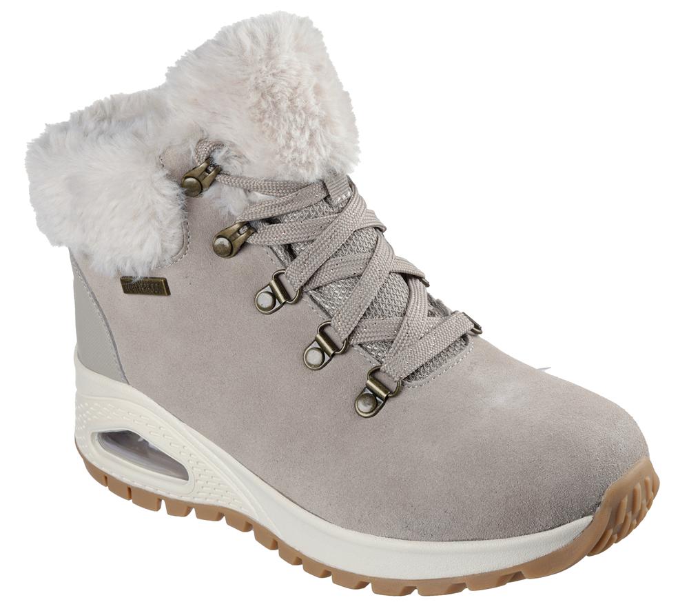 Women Skechers Uno Rugged - Moonlight Ridge Lace Up Shoes Taupe Brown  USA |  6542-DKWOZ