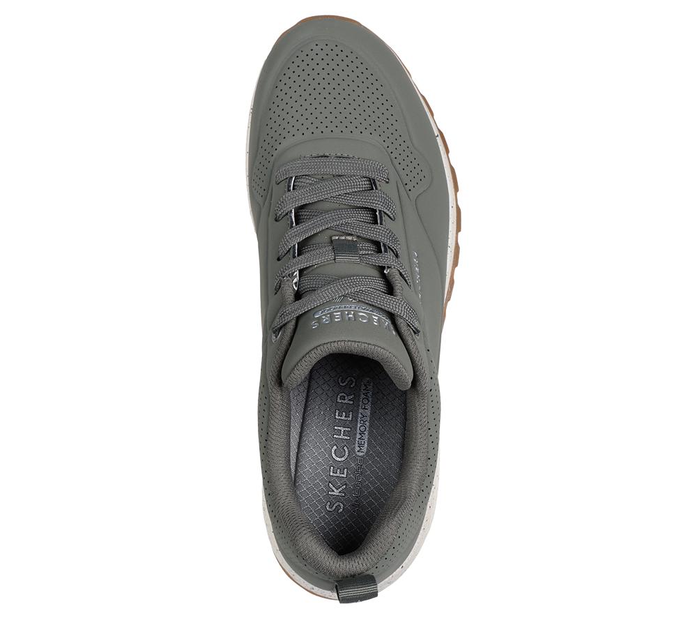 Women Skechers Uno Rugged - Spotted Terrain Lace Up Shoes Olive  USA |  6025-PQYWK