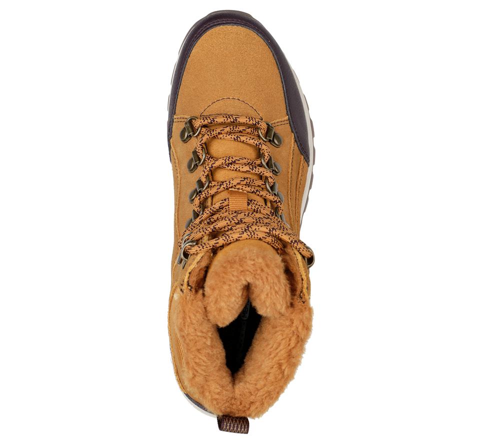 Women Skechers Uno Rugged - Winter Feels Wedges Wheat Brown  USA |  9602-SKJDI