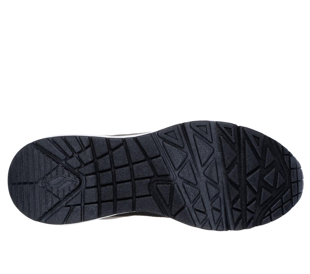 Women Skechers Uno Wedge - Everything Nice Lace Up Shoes Black  USA |  0549-KQODU