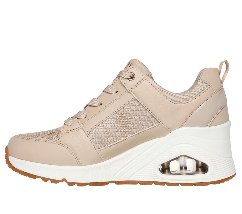 Women Skechers Uno Wedge - Everything Nice Wedges Natural White  USA |  1653-TGKBO