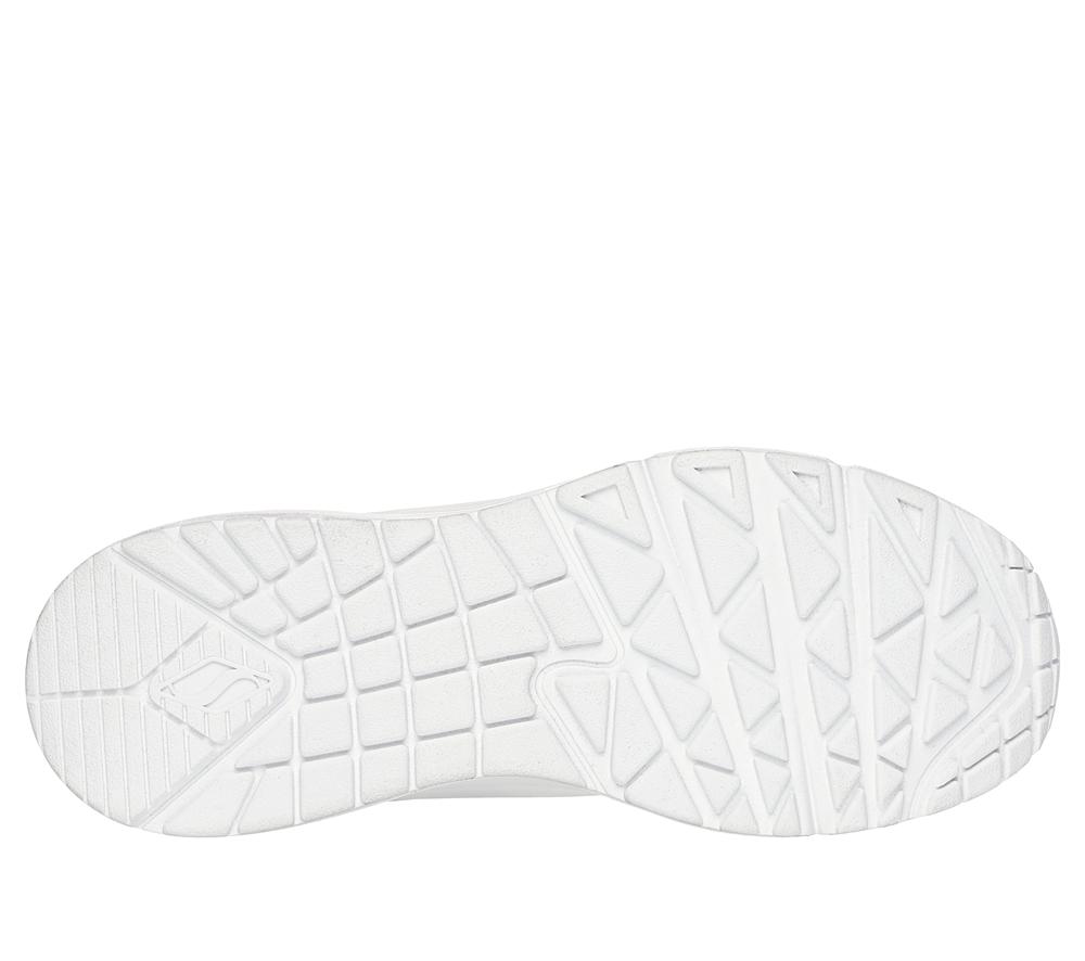 Women Skechers Uno Wedge - HI Steps Lace Up Shoes White  USA |  8290-KHVDX