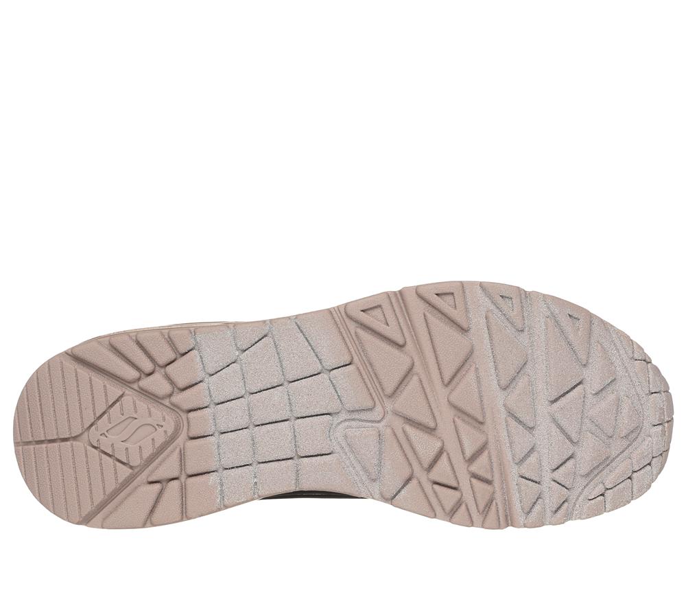 Women Skechers Uno - Cool Heels Sneakers Black / Rose Gold  USA |  4839-MKNHY
