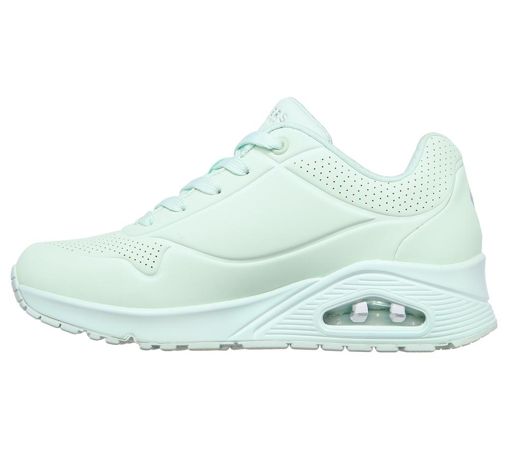 Women Skechers Uno - Frosty Kicks Lace Up Shoes Mint  USA |  9432-GRKUL