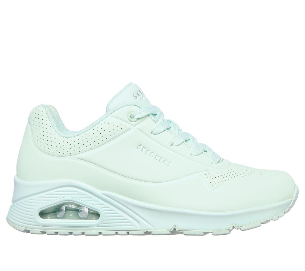 Women Skechers Uno - Frosty Kicks Lace Up Shoes Mint  USA |  9432-GRKUL