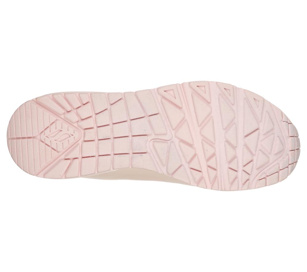 Women Skechers Uno - Frosty Kicks Lace Up Shoes Light Pink  USA |  7401-JFHKW