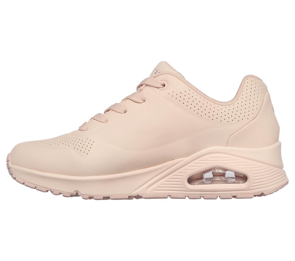 Women Skechers Uno - Frosty Kicks Lace Up Shoes Light Pink  USA |  7401-JFHKW