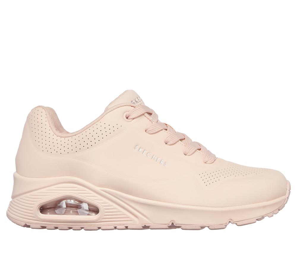 Women Skechers Uno - Frosty Kicks Lace Up Shoes Light Pink  USA |  7401-JFHKW