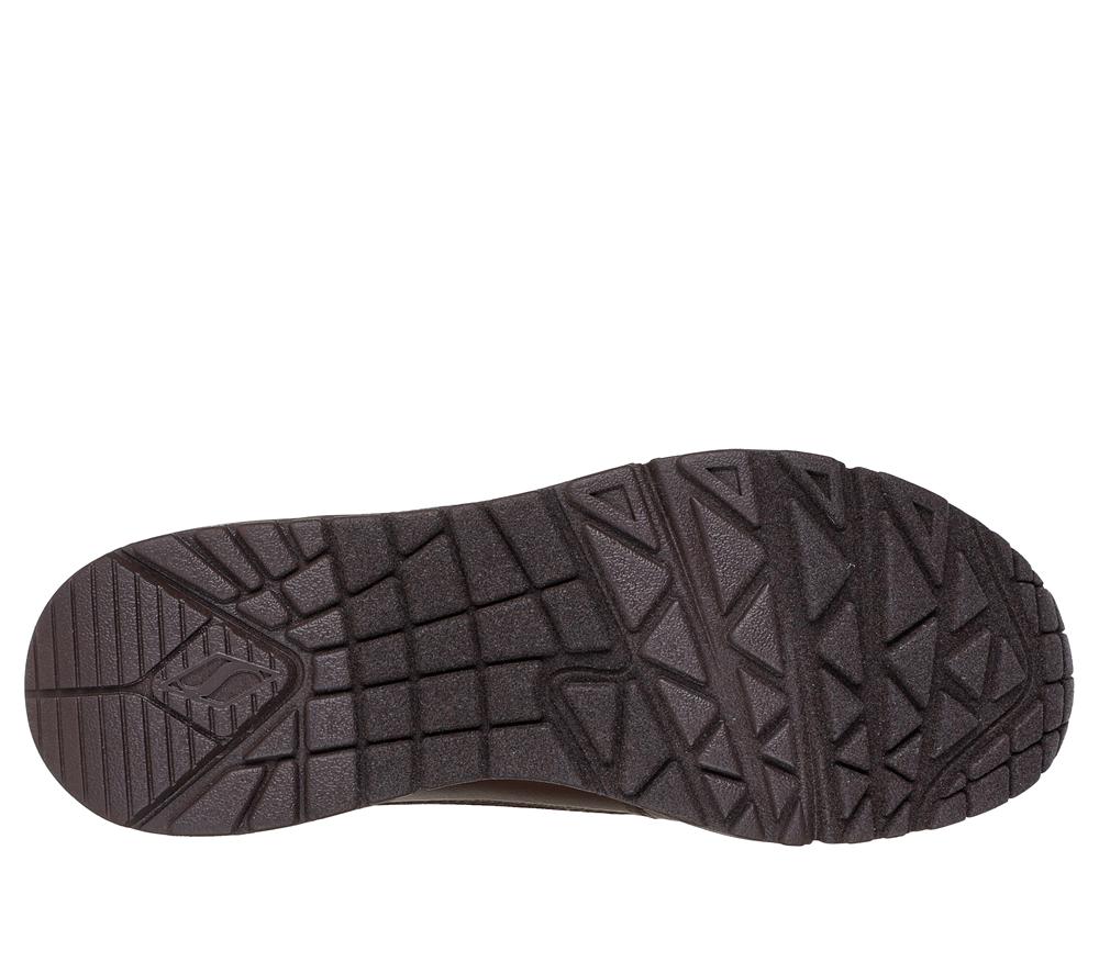 Women Skechers Uno - Galactic Gal Lace Up Shoes Chocolate Brown  USA |  2769-UBKOI