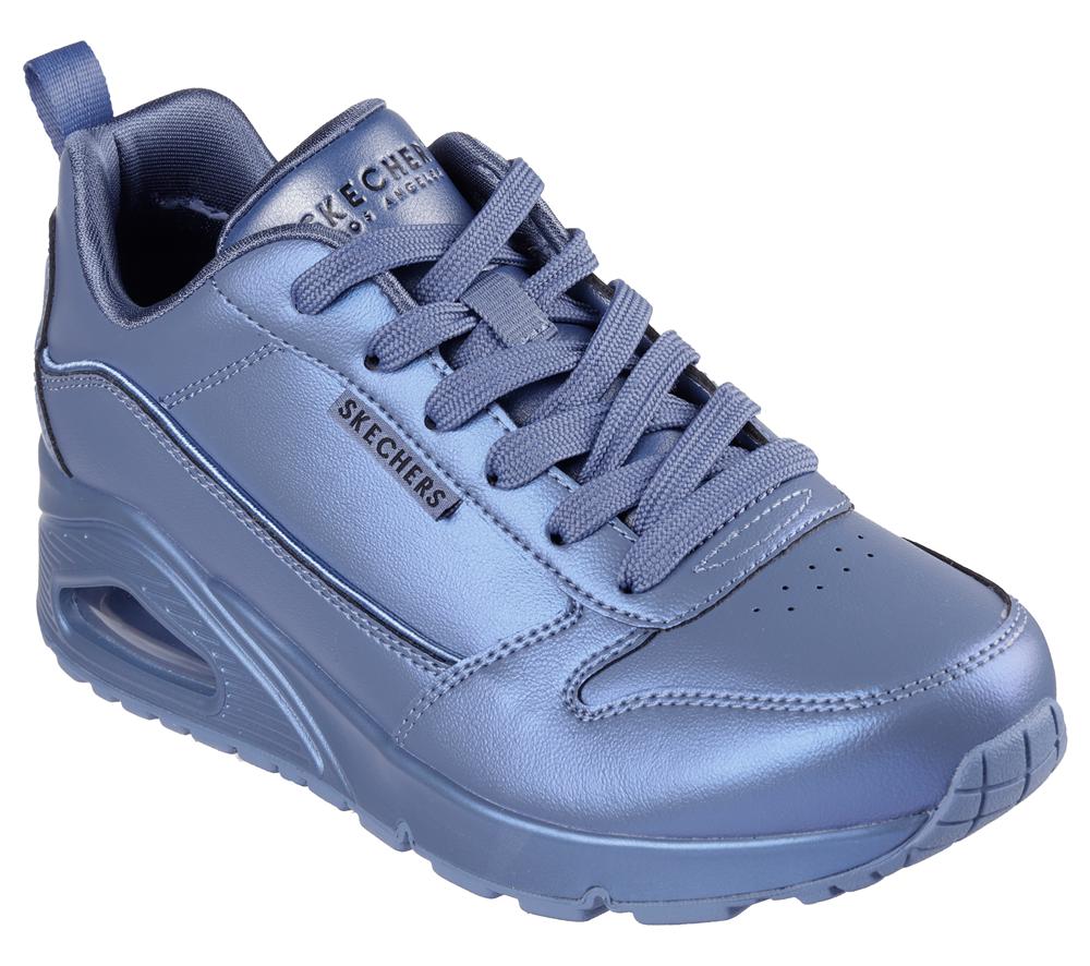Women Skechers Uno - Galactic Gal Wedges Slate Light Navy Blue  USA |  0295-ZUPTL