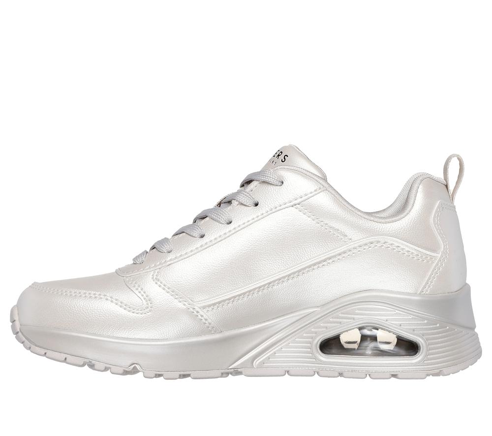 Women Skechers Uno - Galactic Gal Wedges Off White  USA |  5497-UHSFO