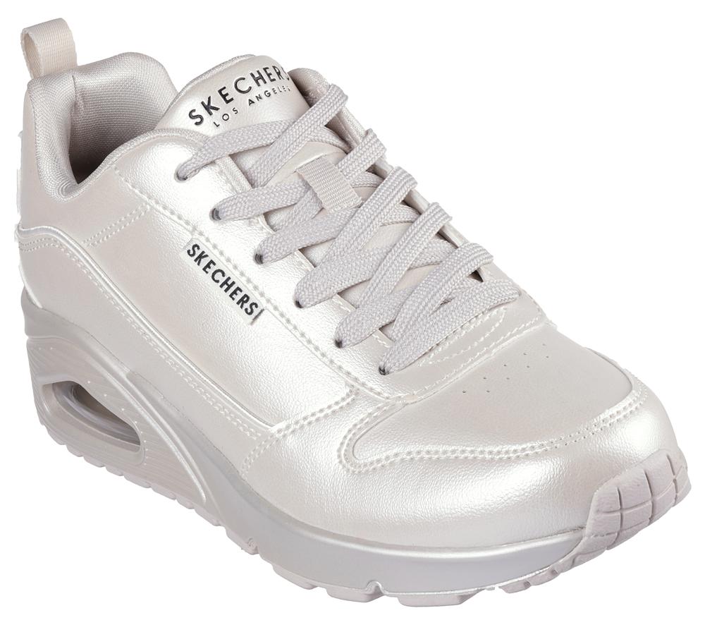 Women Skechers Uno - Galactic Gal Wedges Off White  USA |  5497-UHSFO