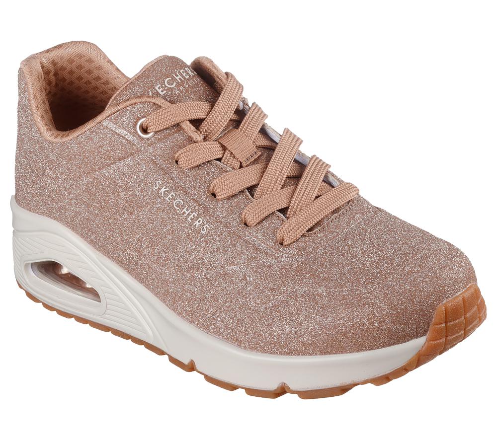 Women Skechers Uno - Glitter Bomb Sneakers Rosegold  USA |  5812-UEOHN
