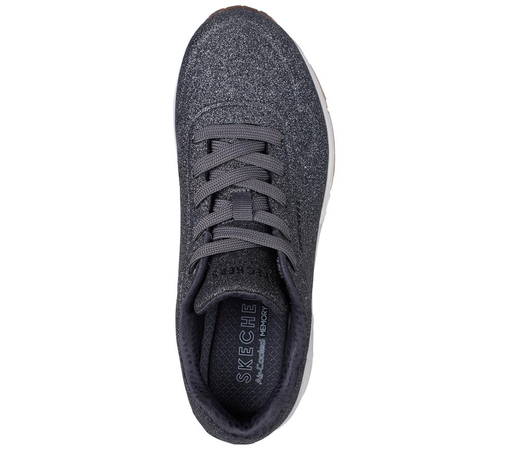 Women Skechers Uno - Glitter Bomb Wedges Pewter Grey  USA |  2975-NLJFI