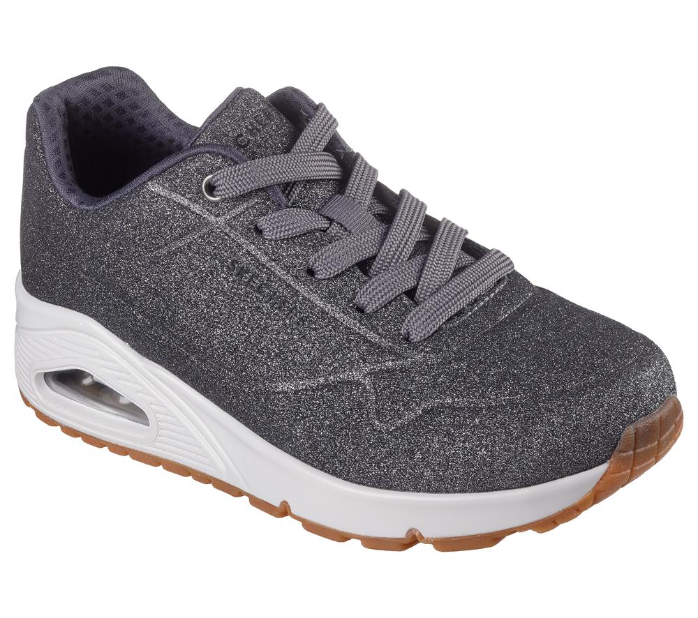 Women Skechers Uno - Glitter Bomb Wedges Pewter Grey  USA |  2975-NLJFI