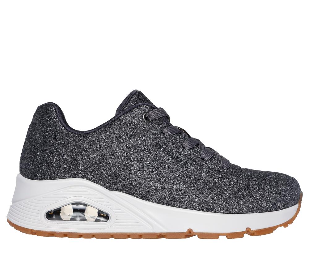 Women Skechers Uno - Glitter Bomb Wedges Pewter Grey  USA |  2975-NLJFI