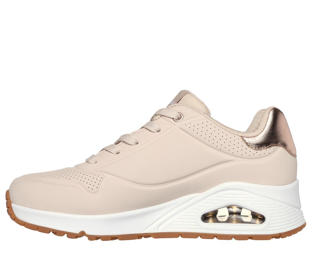 Women Skechers Uno - Golden Air Wedges Natural White  USA |  3926-RDOHY