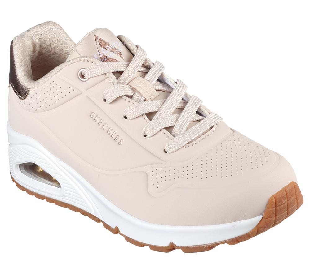 Women Skechers Uno - Golden Air Wedges Natural White  USA |  3926-RDOHY