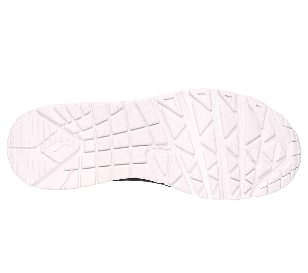 Women Skechers Uno - High Regards Lace Up Shoes White / Black  USA |  5217-OSIWN