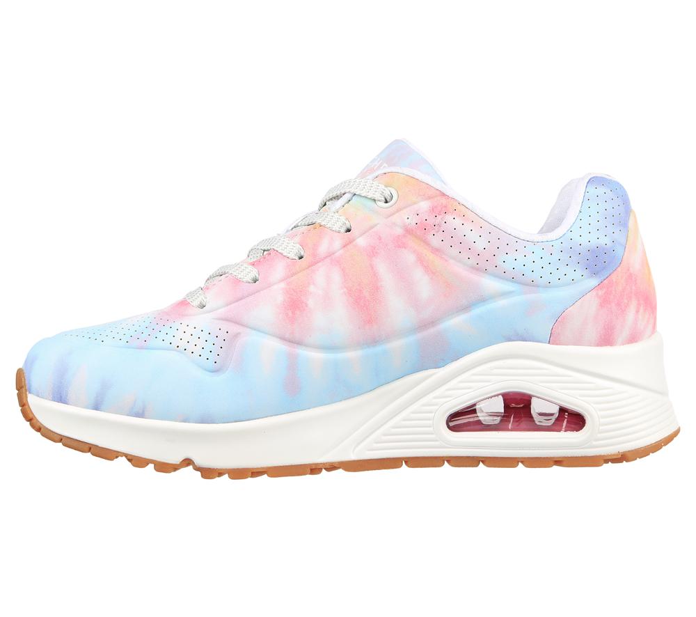 Women Skechers Uno - Hyped Hippie Wedges White / Multicolor  USA |  1534-FMPCB
