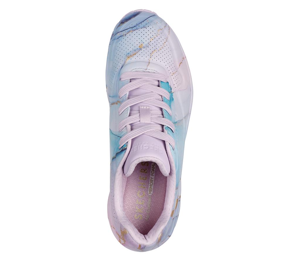 Women Skechers Uno - Marble Marvel Sneakers Lavender Purple  USA |  5139-NROSK