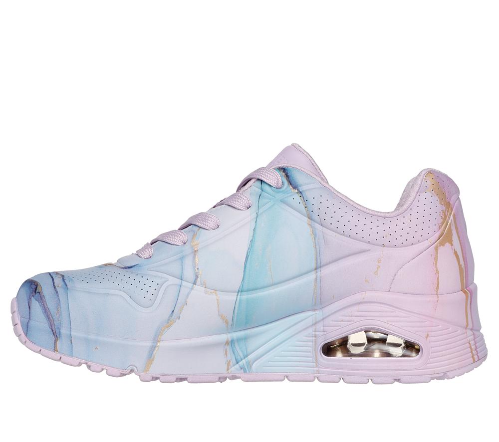 Women Skechers Uno - Marble Marvel Sneakers Lavender Purple  USA |  5139-NROSK