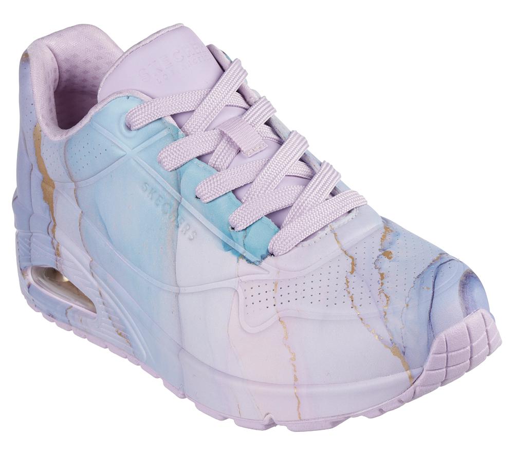 Women Skechers Uno - Marble Marvel Sneakers Lavender Purple  USA |  5139-NROSK