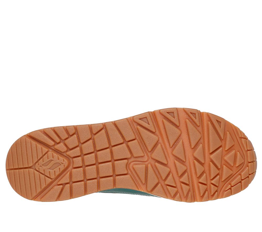 Women Skechers Uno - Metallixs Lace Up Shoes Sage Turquoise  USA |  7283-SHUGW