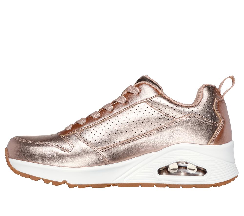Women Skechers Uno - Metallixs Wedges Rosegold  USA |  8314-ACHWO