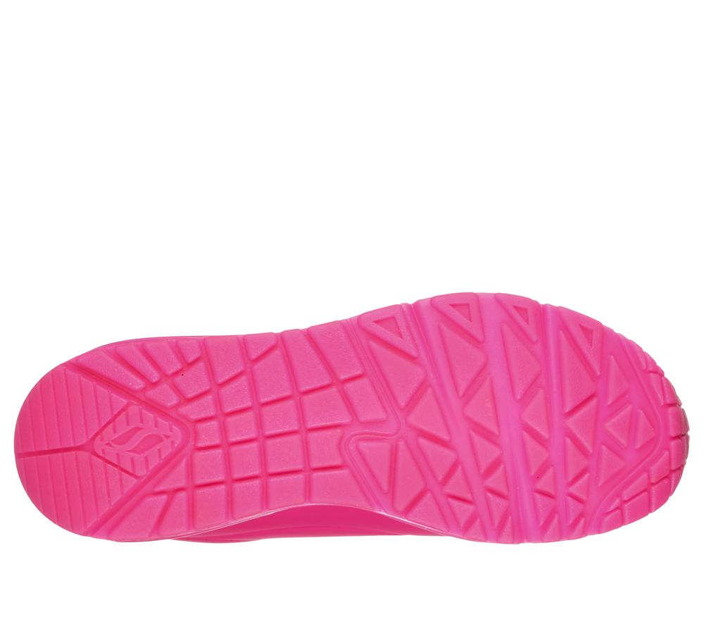 Women Skechers Uno - Night Shades Lace Up Shoes Hot Pink  USA |  5389-DJETY