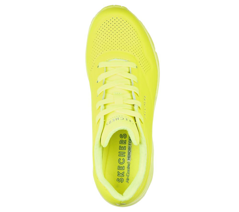 Women Skechers Uno - Night Shades Wedges Neon Yellow  USA |  0678-BHNYT