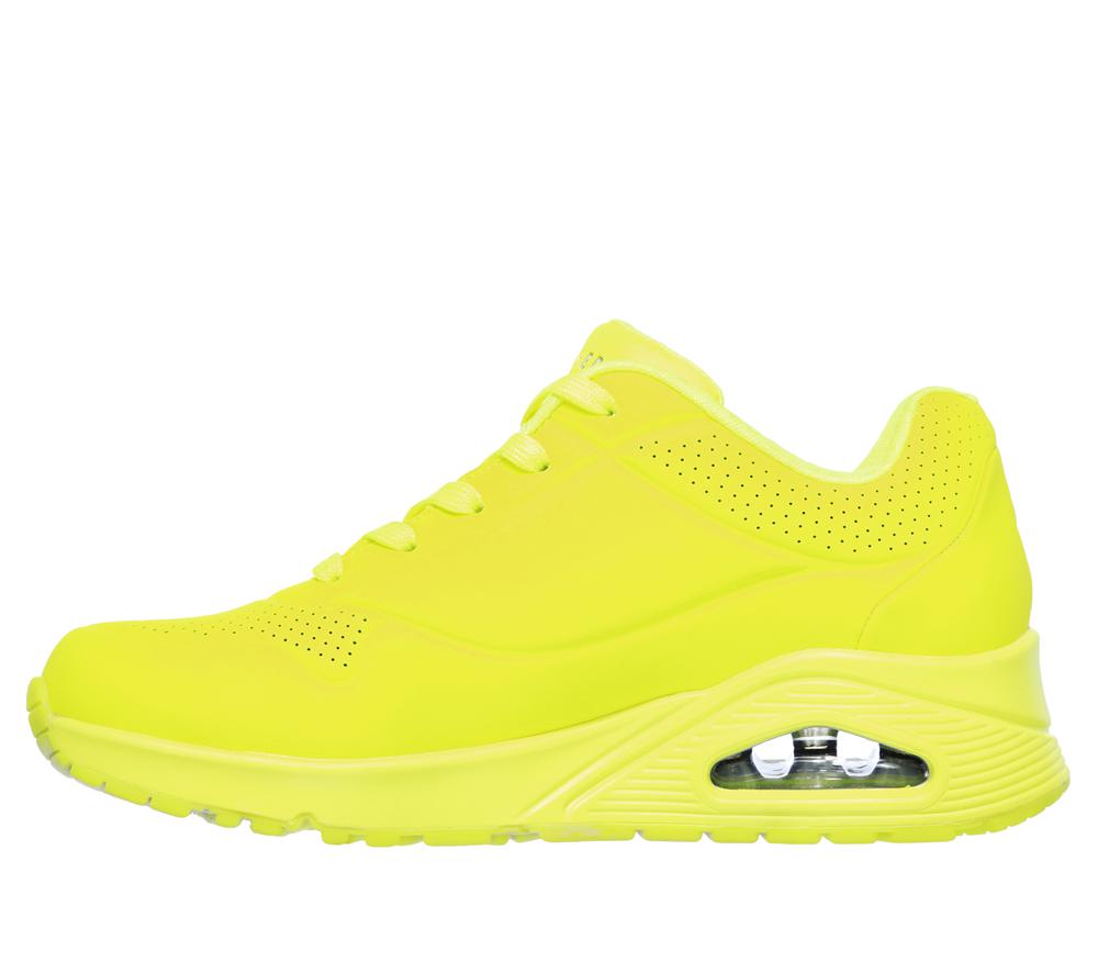 Women Skechers Uno - Night Shades Wedges Neon Yellow  USA |  0678-BHNYT