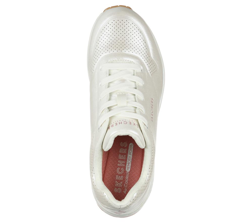 Women Skechers Uno - Pearl Queen Wedges White  USA |  1497-CHRLN