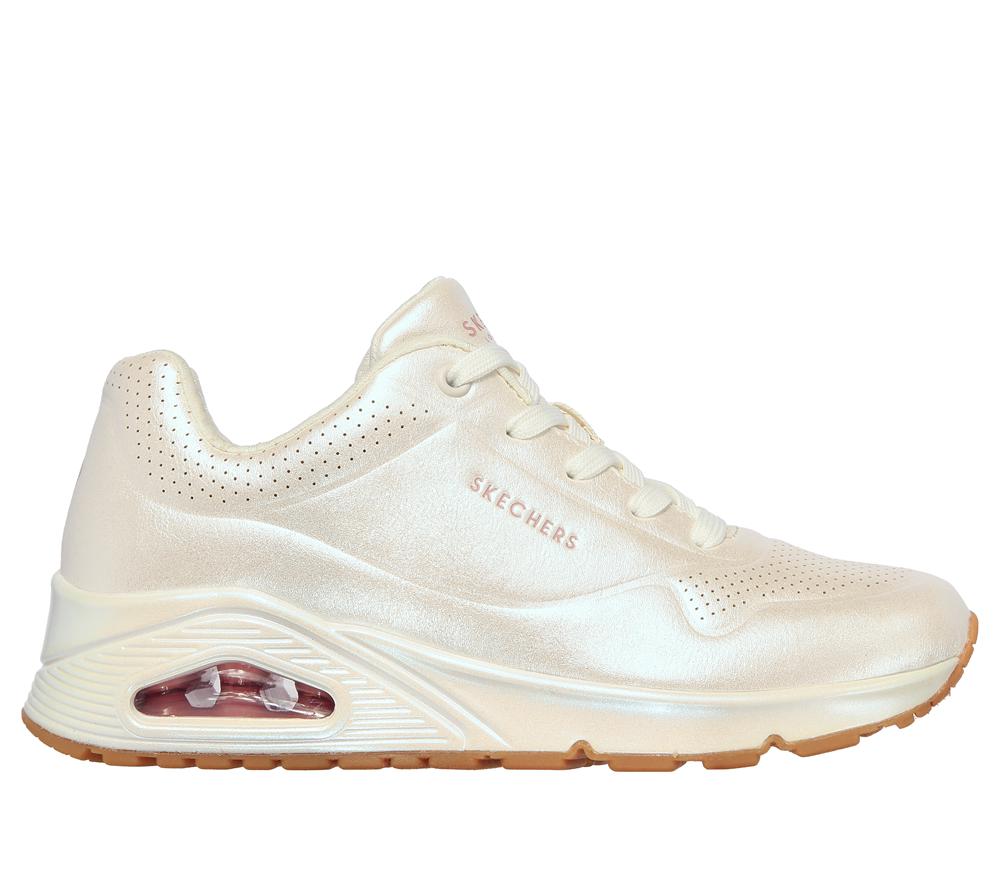 Women Skechers Uno - Pearl Queen Wedges White  USA |  1497-CHRLN