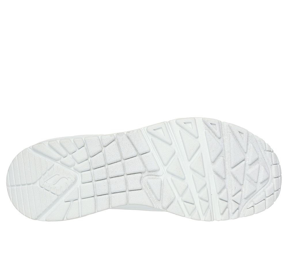 Women Skechers Uno - Pop Back Sneakers White / Coral  USA |  6158-HGKTU