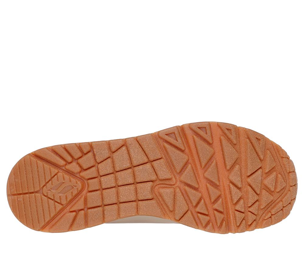 Women Skechers Uno - Shimmer Away Lace Up Shoes Nude Natural Brown  USA |  9736-NHDAU