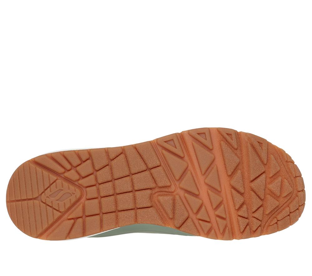 Women Skechers Uno - Shimmer Away Wedges Sage Turquoise  USA |  0261-NSGMA
