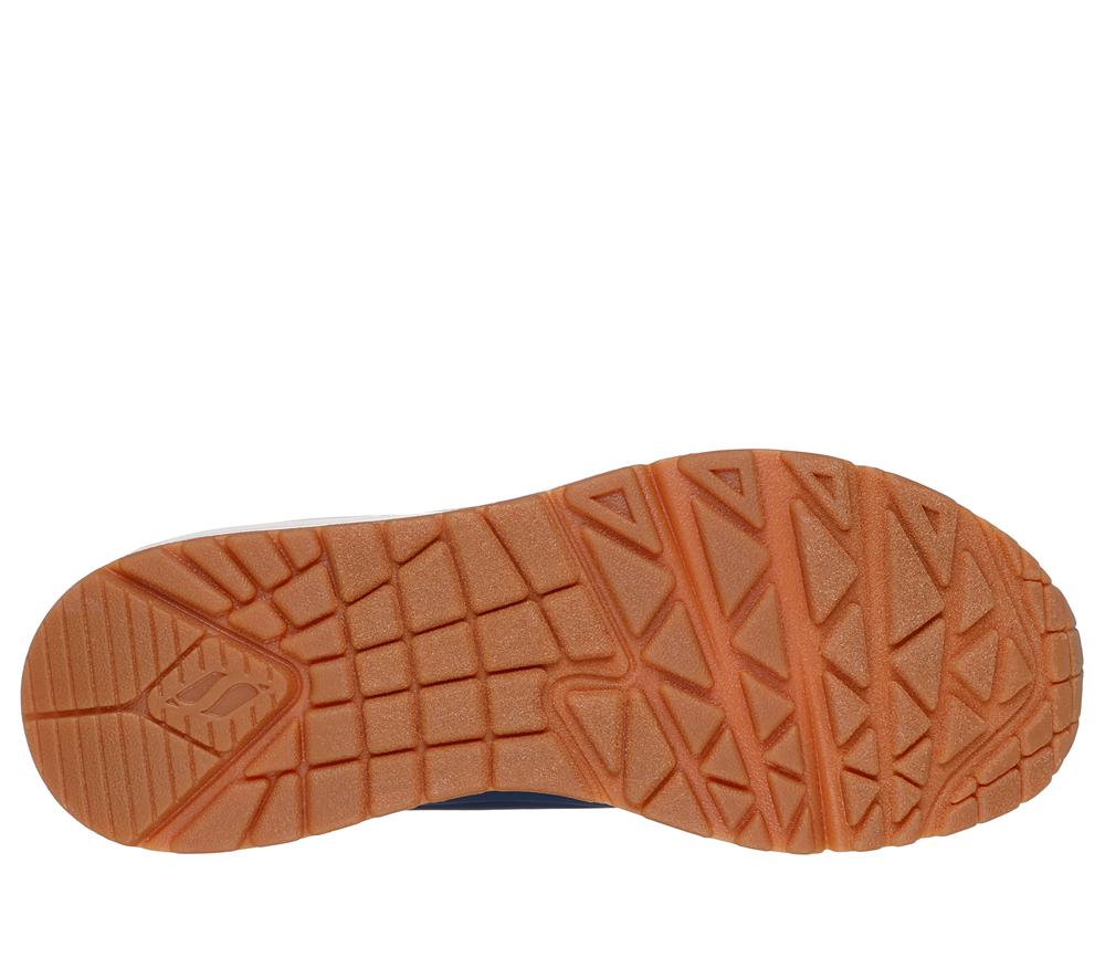 Women Skechers Uno - Shimmer Away Wedges Navy / Silver  USA |  2140-IOQDK