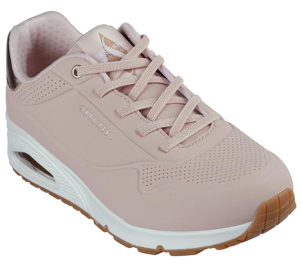 Women Skechers Uno - Shimmer Away Wedges Blush Pink  USA |  9257-QPYXZ