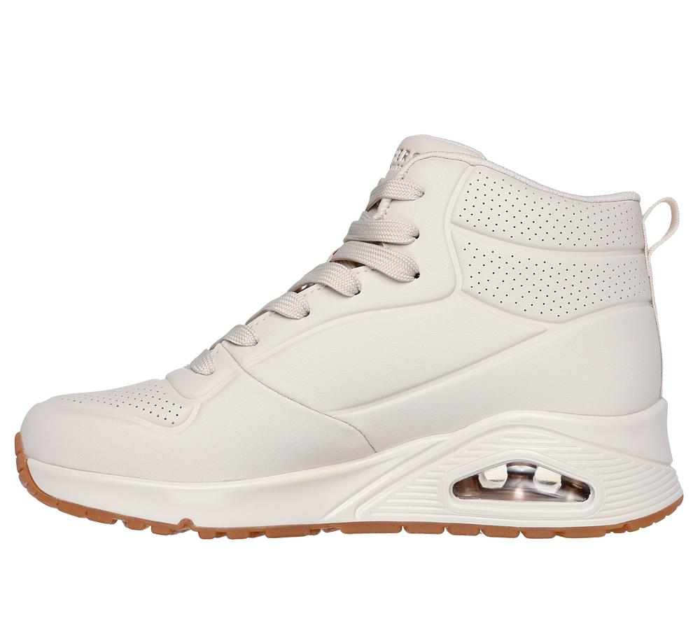 Women Skechers Uno - Stand High Boots Off White  USA |  9036-YVCHP